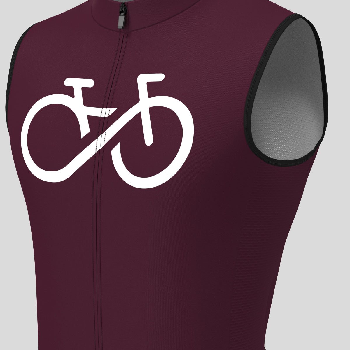 Men's Bike Forever Sleeveless Cycling Jersey - Burgundy