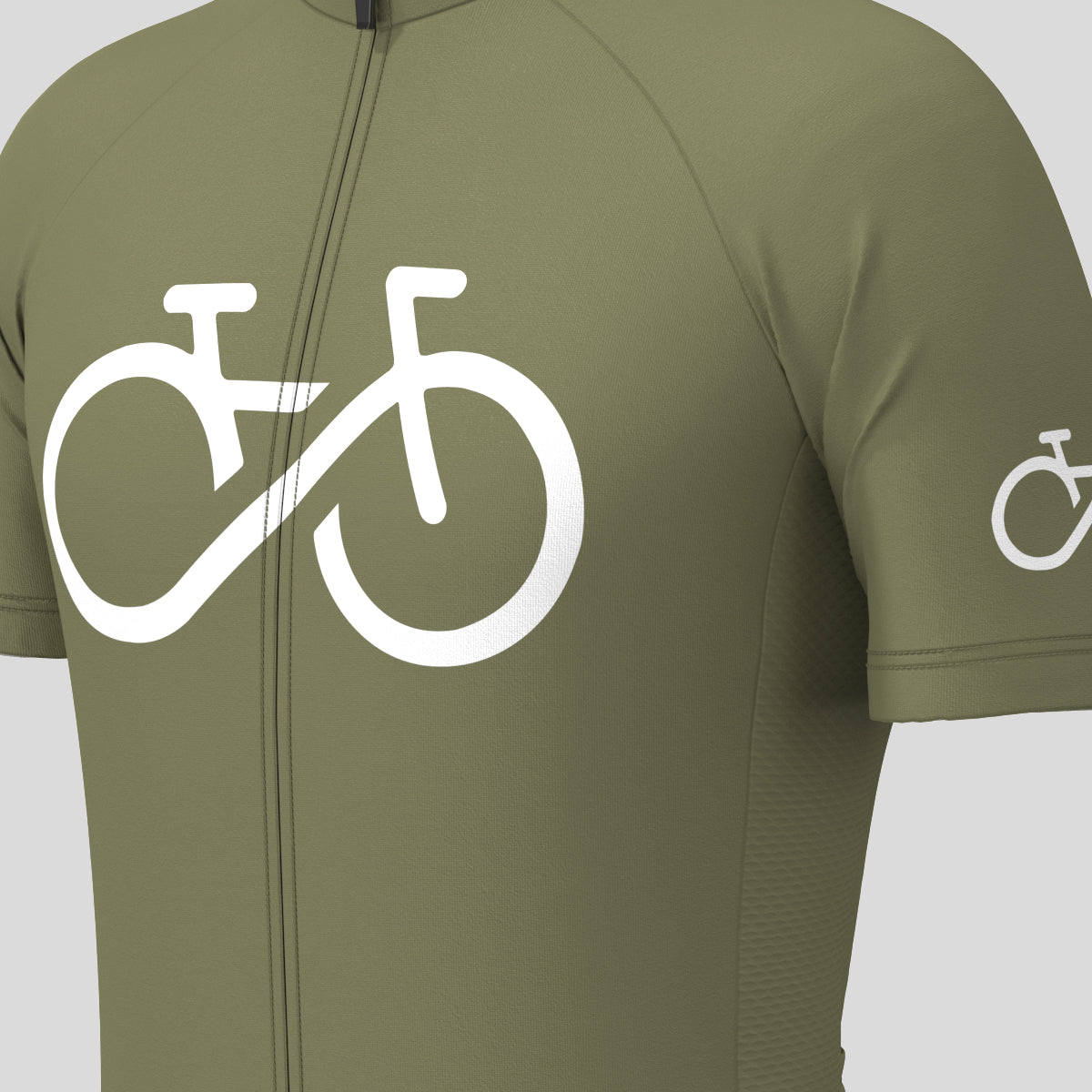 Bike Forever Men's Cycling Jersey -Olive