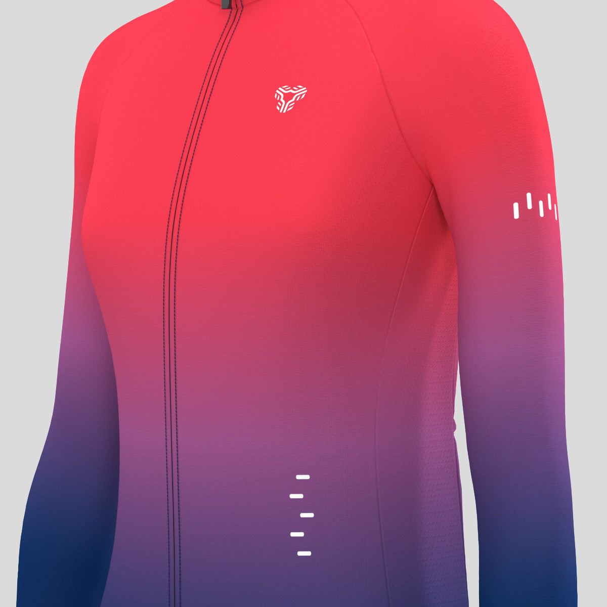 Women's Minimal Gradient LS Cycling Jersey - Volcano