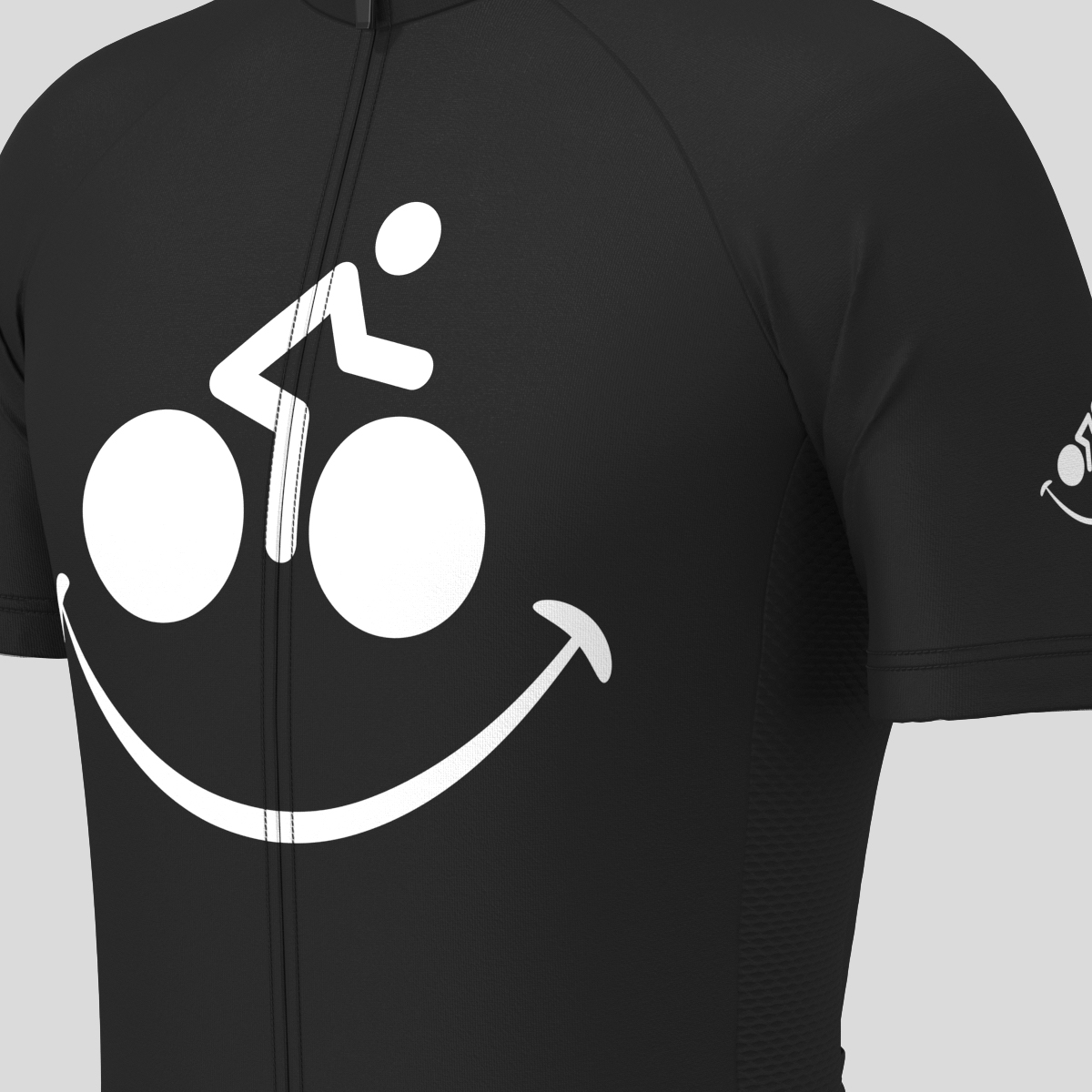 Bike Smile Men's Cycling Jersey - Black