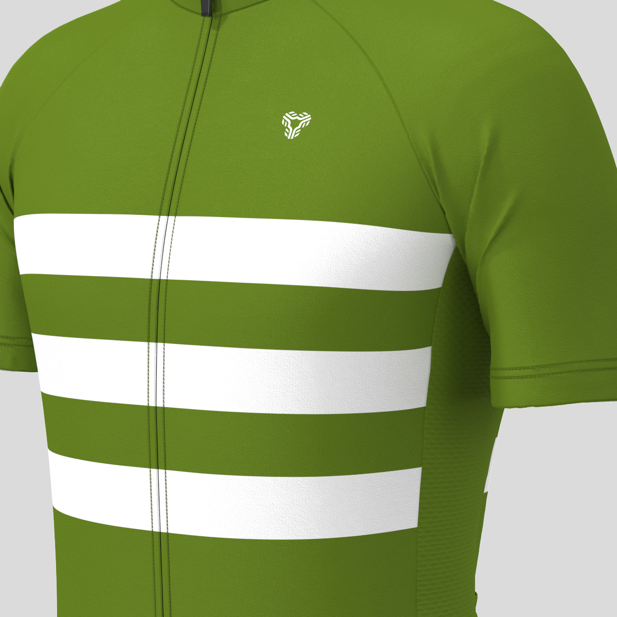 Men's Classic Stripes Cycling Jersey - Forest
