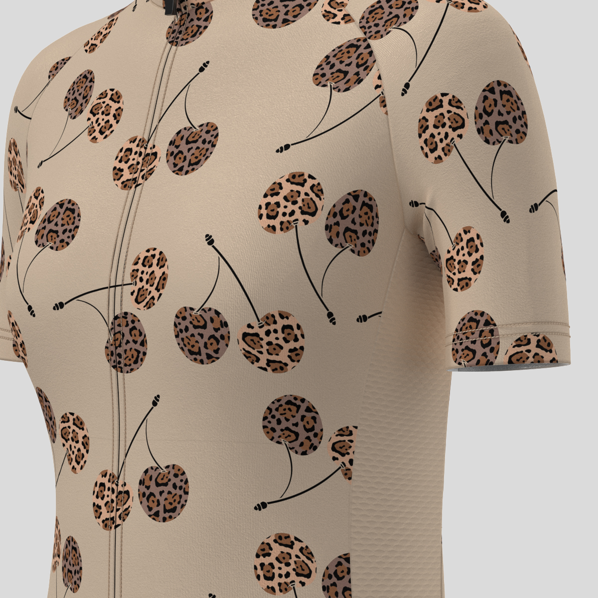 Cherry Leopard Print Women's Cycling Kit