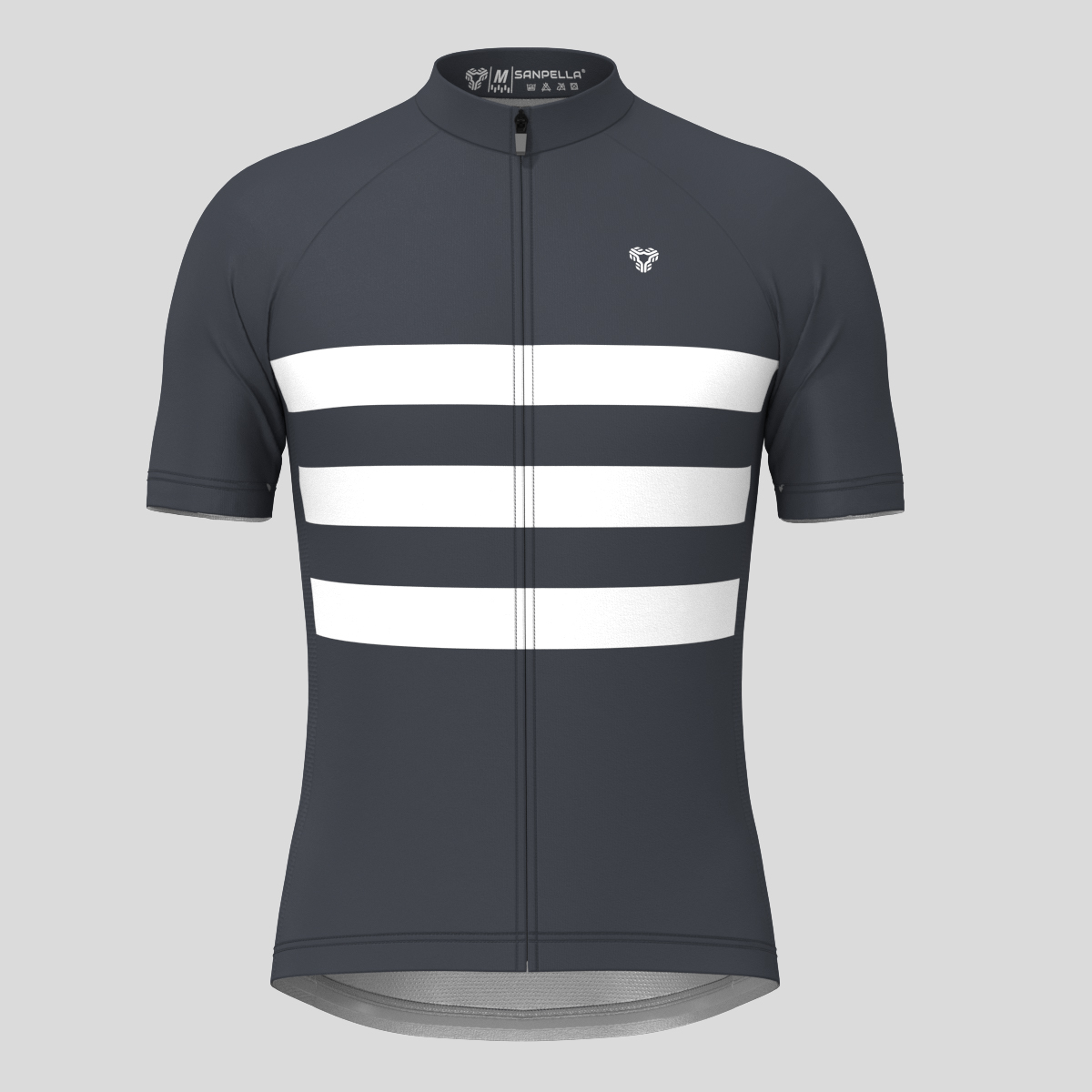 Men's Classic Stripes Cycling Jersey - Graphite