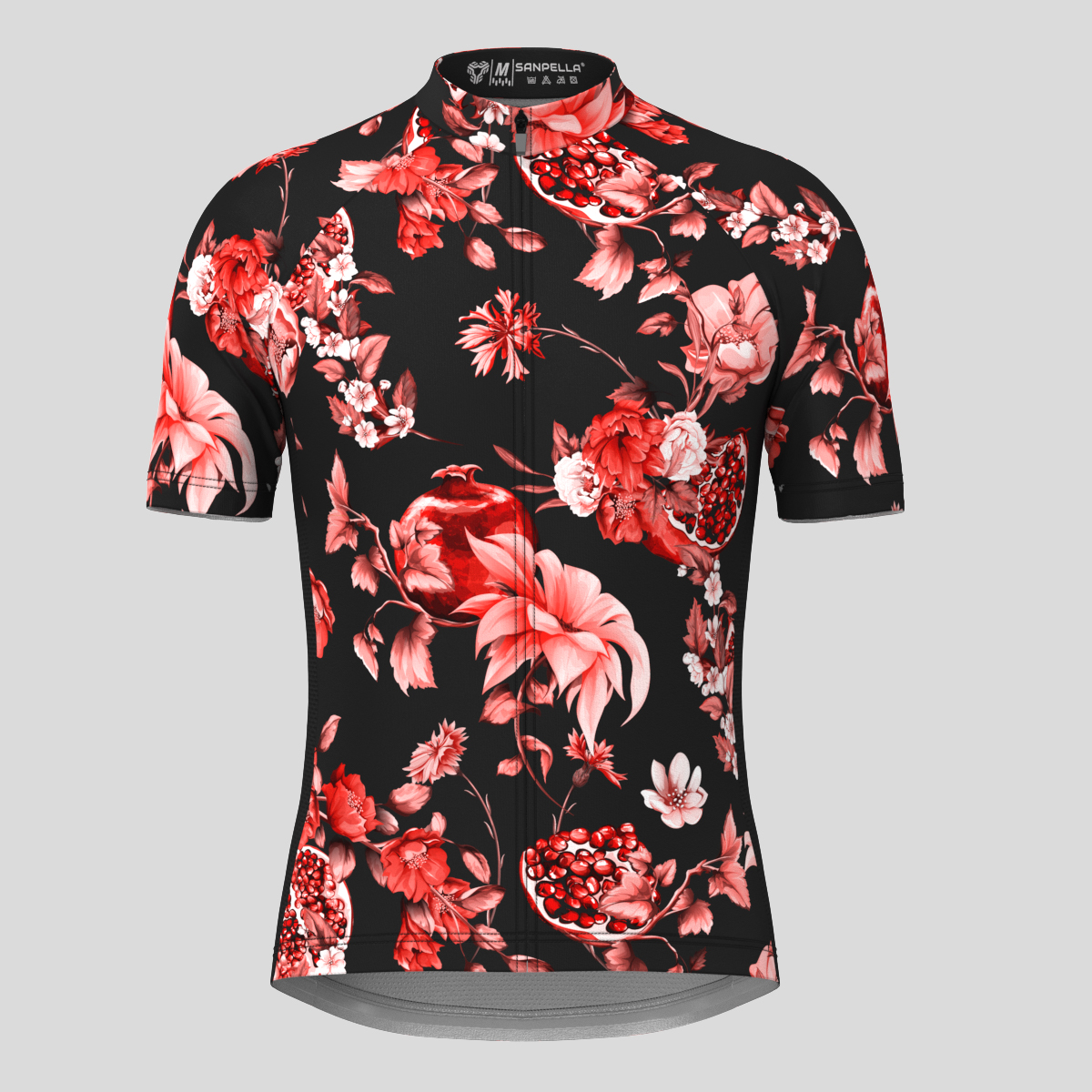 Men's Pomegranate Flowers Retro Cycling Jersey