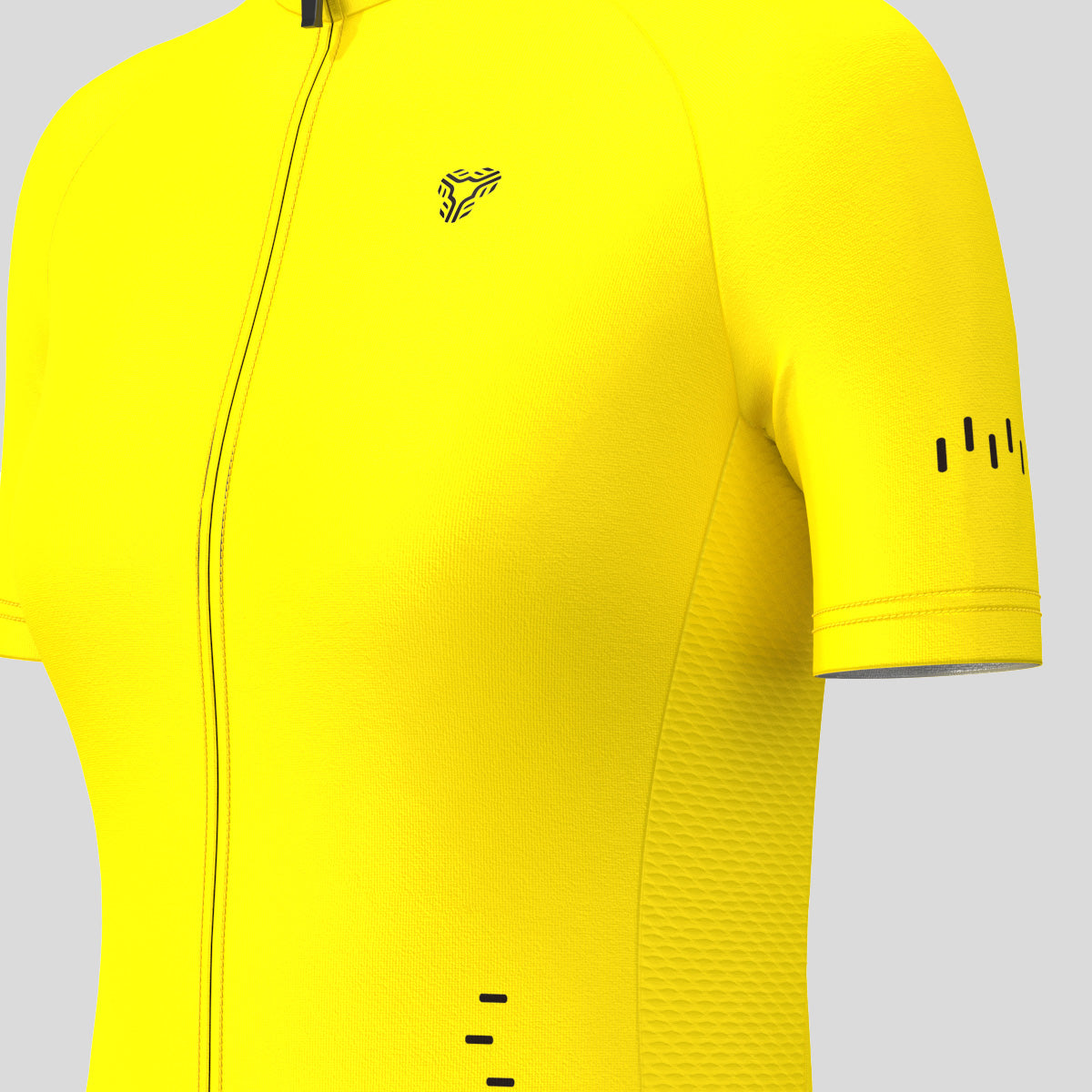 Minimal Solid Women's Cycling Jersey - Maize