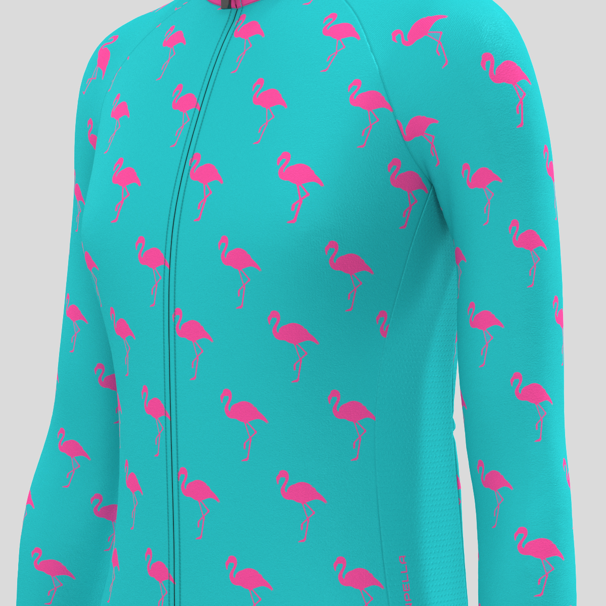 Flamingo Women's LS Cycling Jersey - Pink/Blue