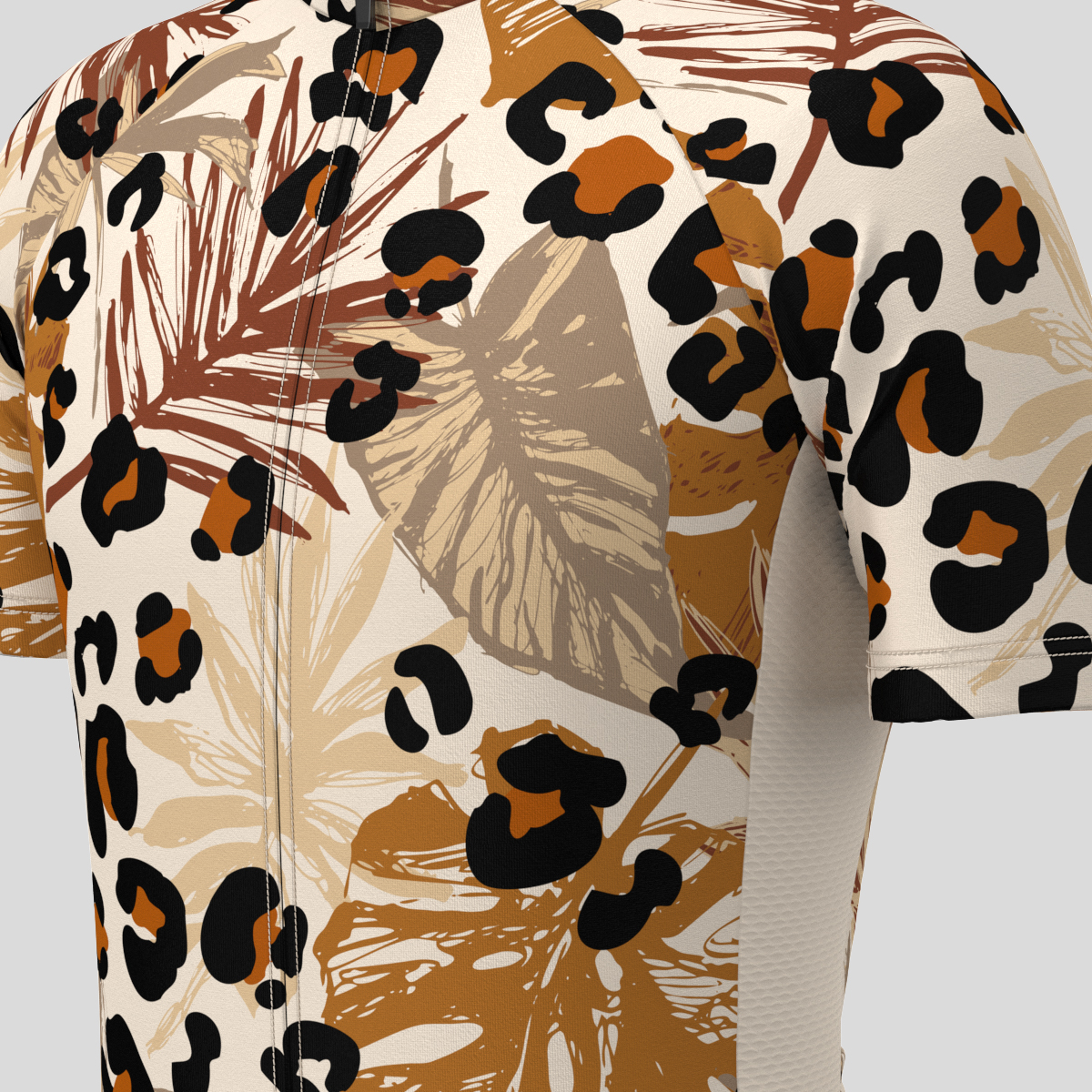 Abstract Tropical Leopard Spots Men's Cycling Jersey
