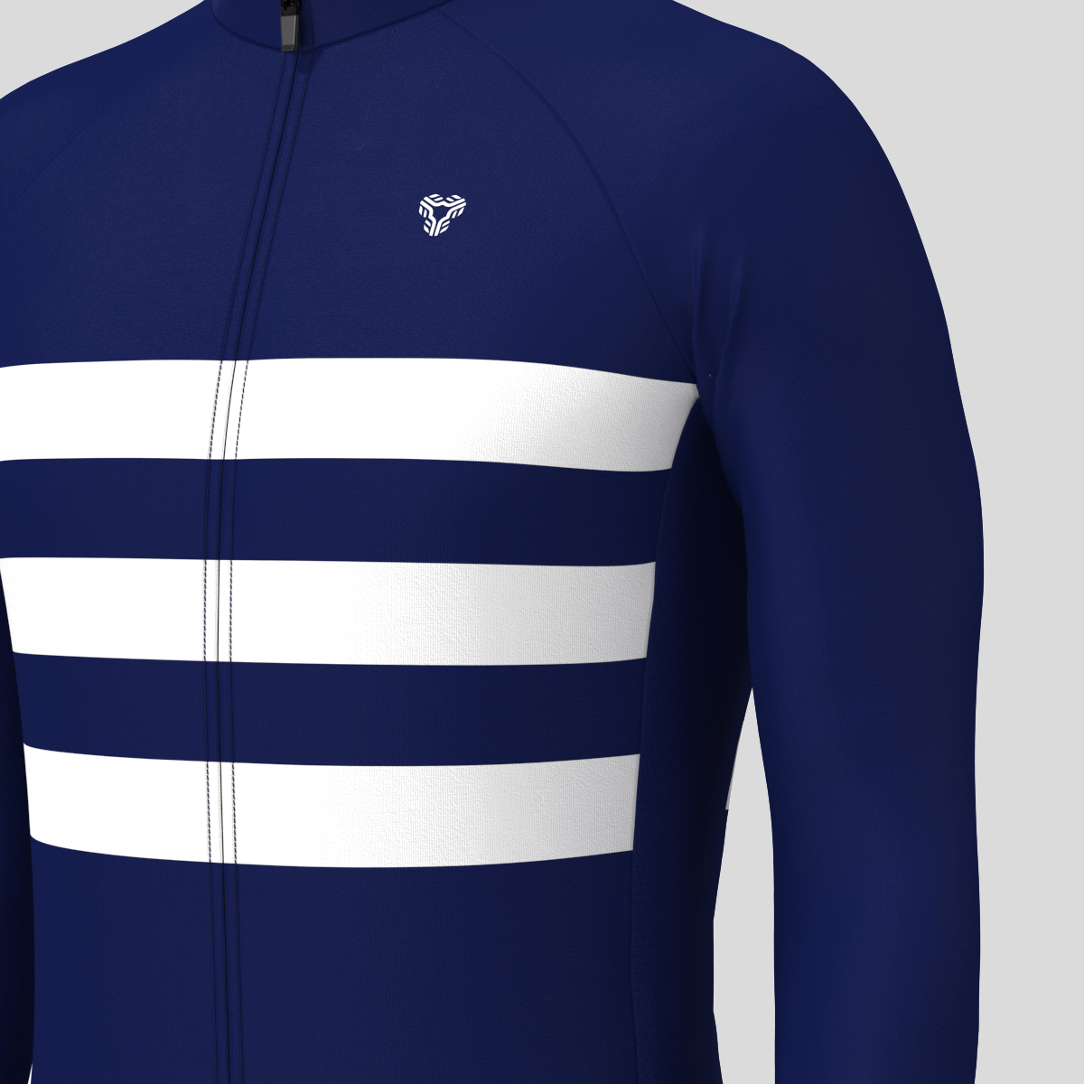 Men's Classic Stripes LS Cycling Jersey - Ink
