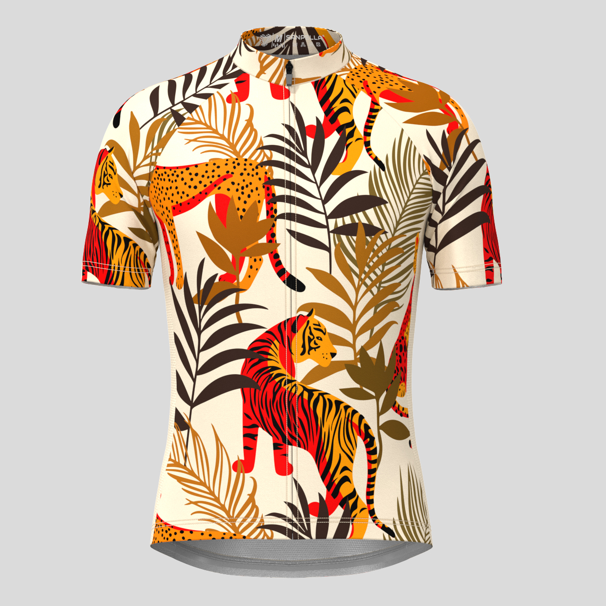 Leopard Tiger Abstract Nature jungle Men's Cycling Jersey