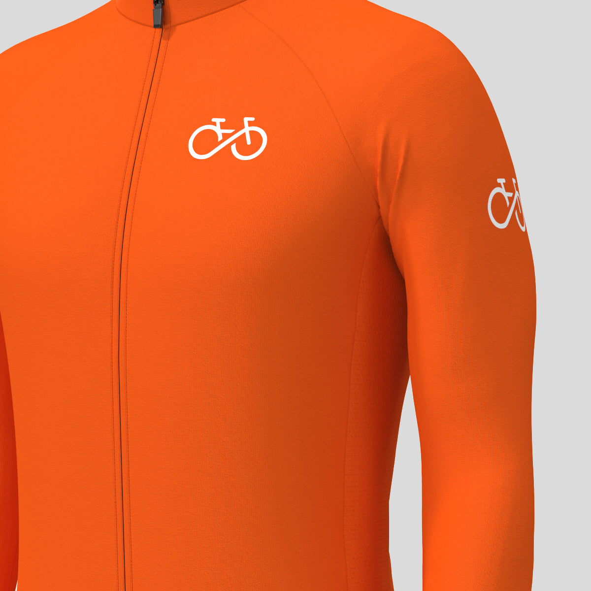 Men's Ride Forever LS Cycling Jersey - Tangerine