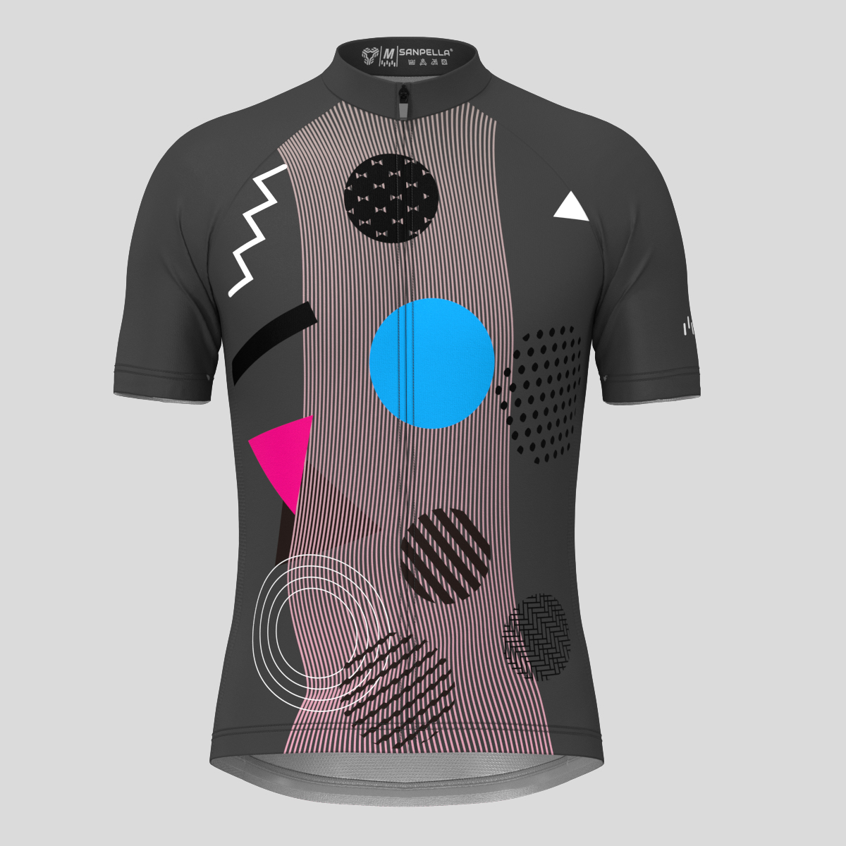 Abstract Memphis Men's Cycling Jersey - Graphite