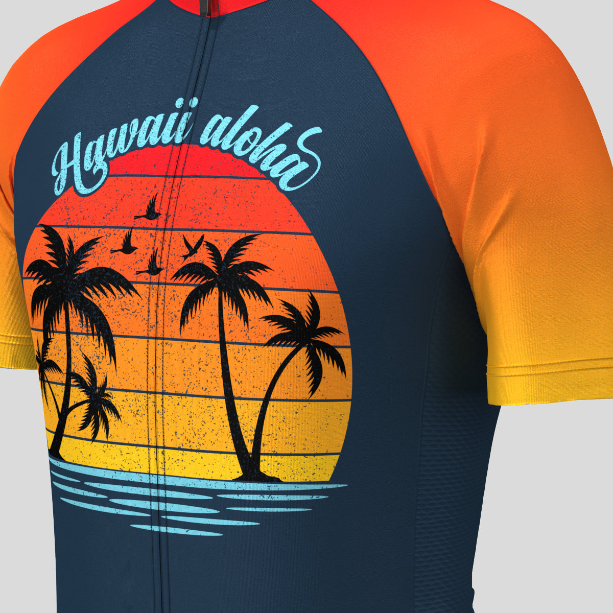 Hawaii Aloha Sunset Vintage Men's Cycling Jersey