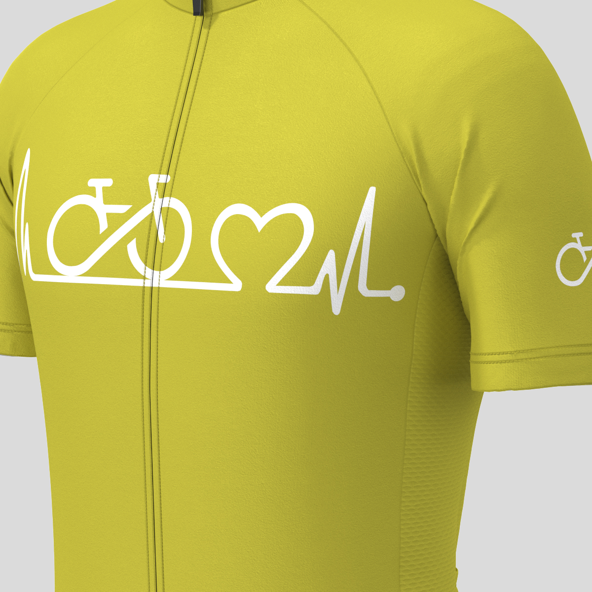 Bike Heartbeat Men's Cycling Jersey - Fern