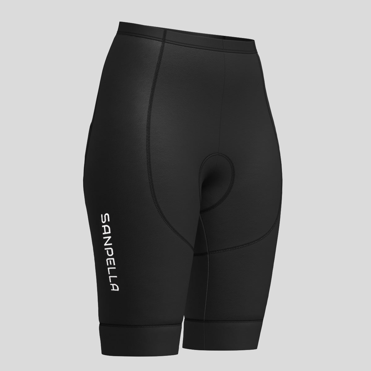 Minimal Solid Women's Cycling Shorts Black Sanpella.cc
