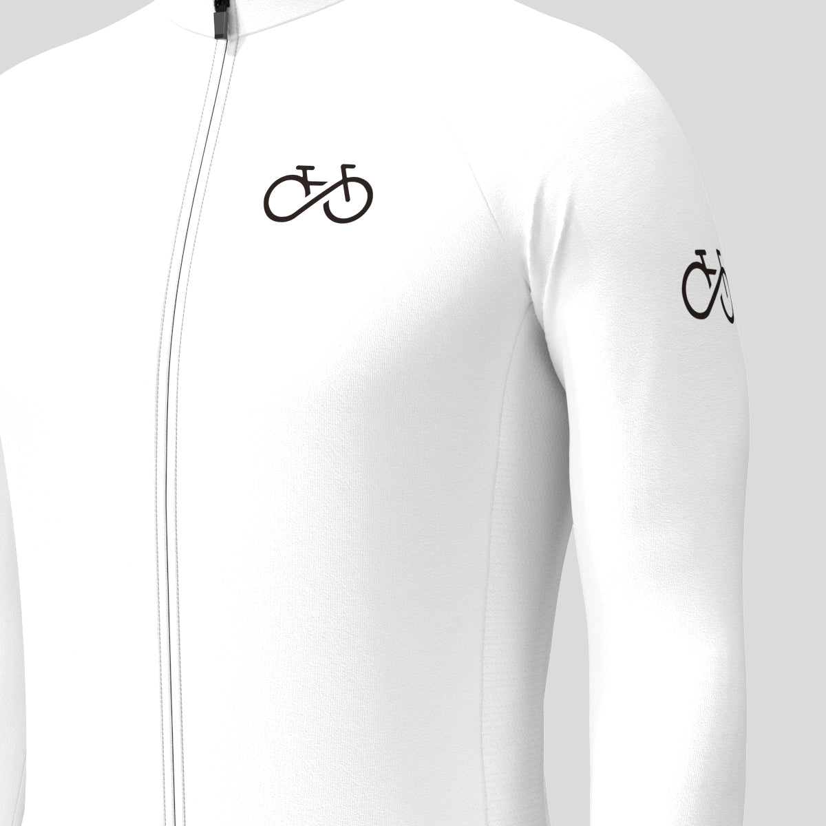 Men's Ride Forever LS Cycling Jersey - White
