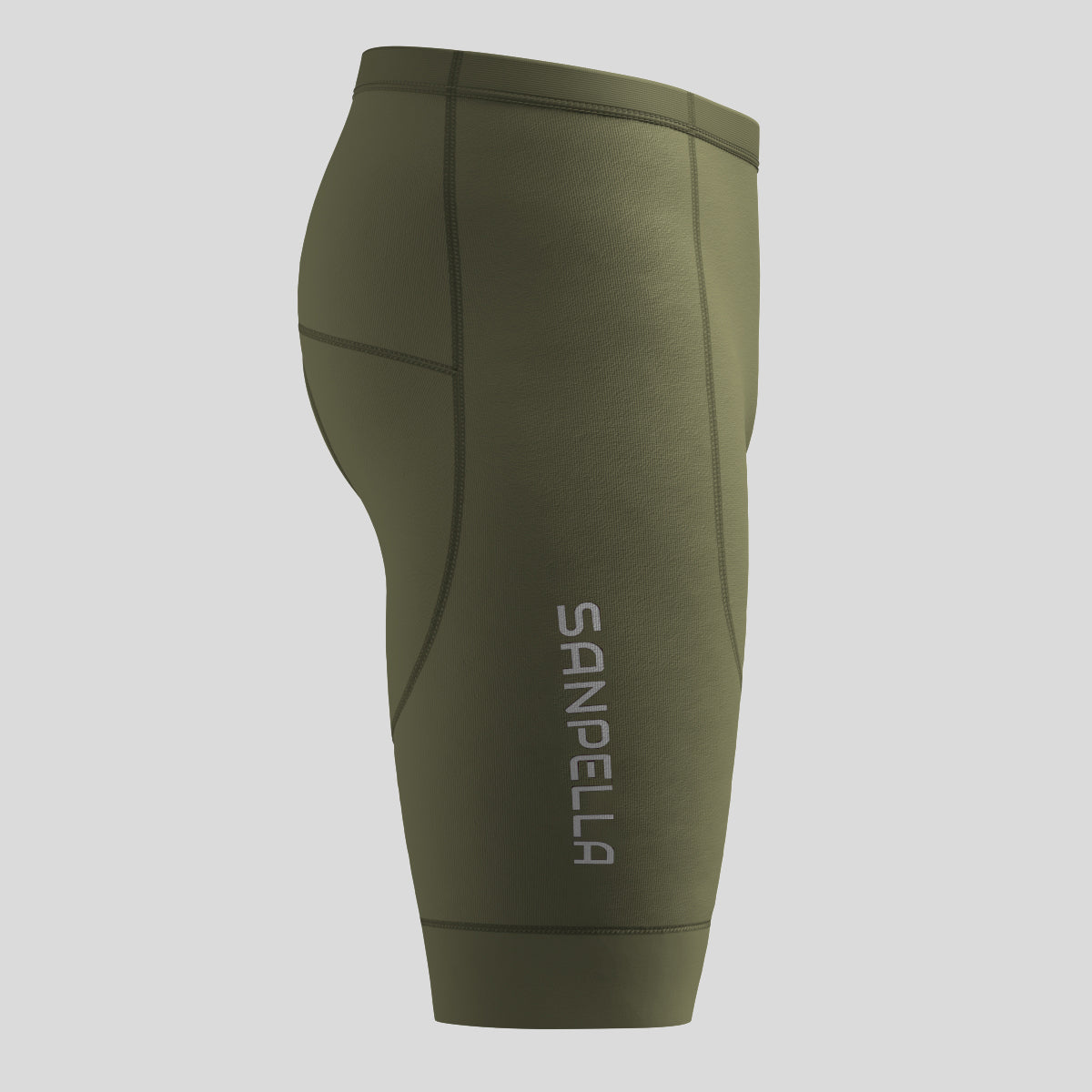 Minimal Solid Men's Cycling Shorts - Olive