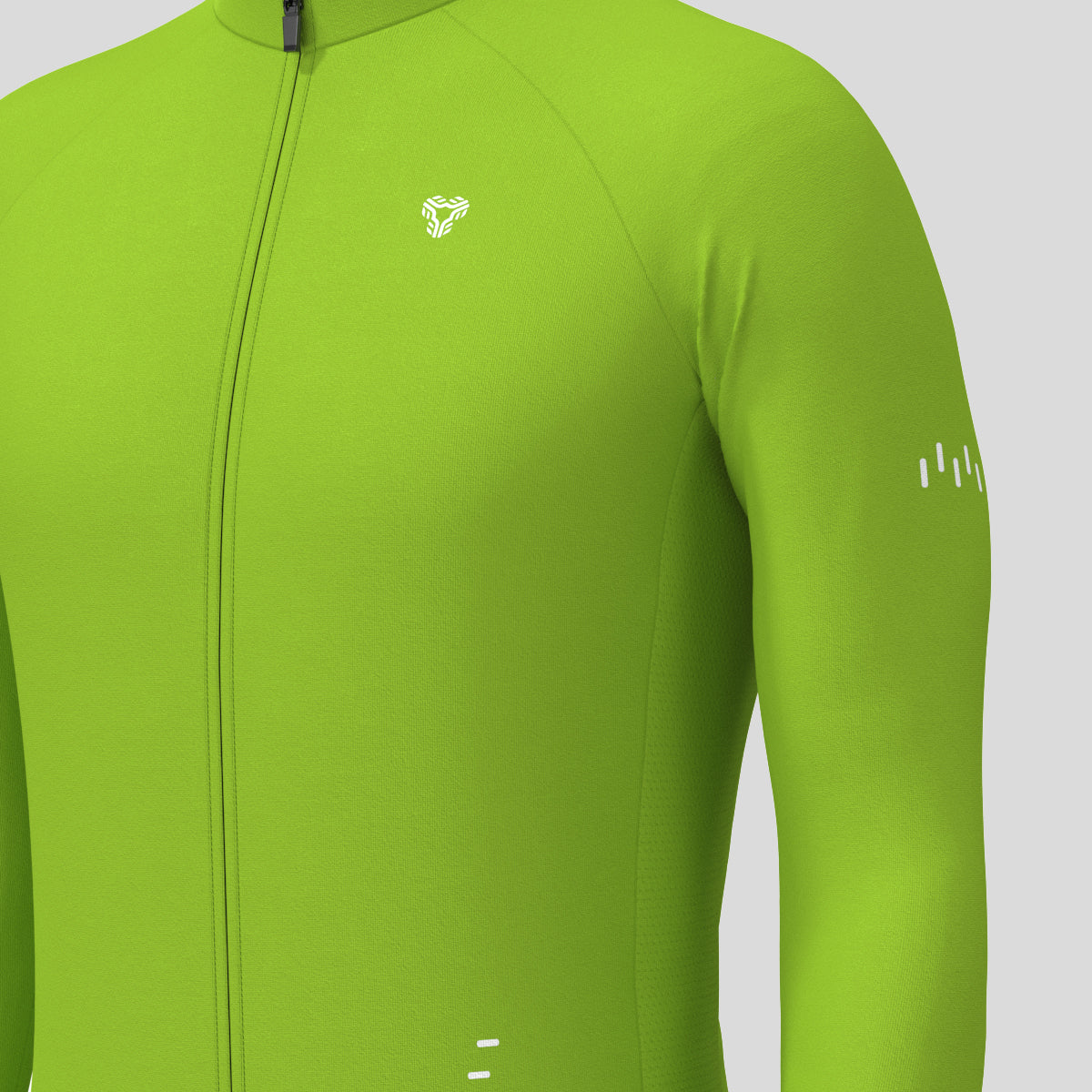 Men's Minimal Solid LS Cycling Jersey - Wasabi