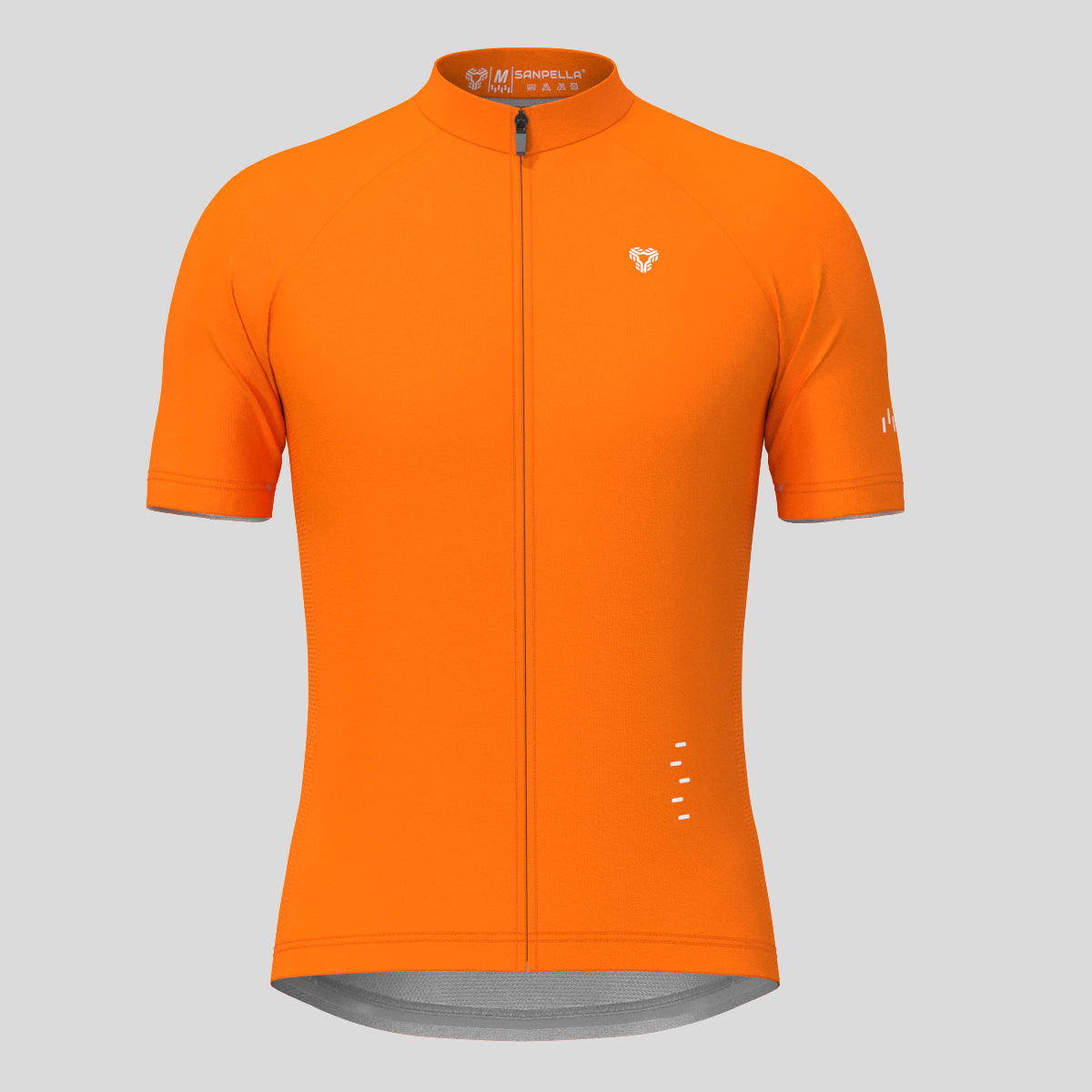 Men's Minimal Solid Cycling Jersey -Orange