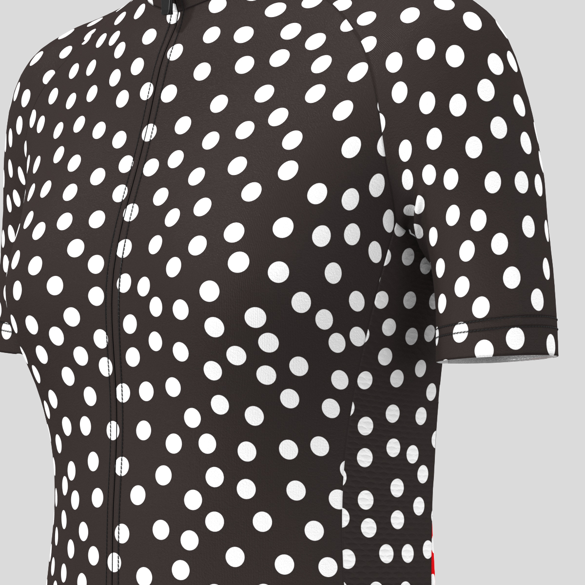 Women's Classic Polka Dots Cycling Jersey - Black