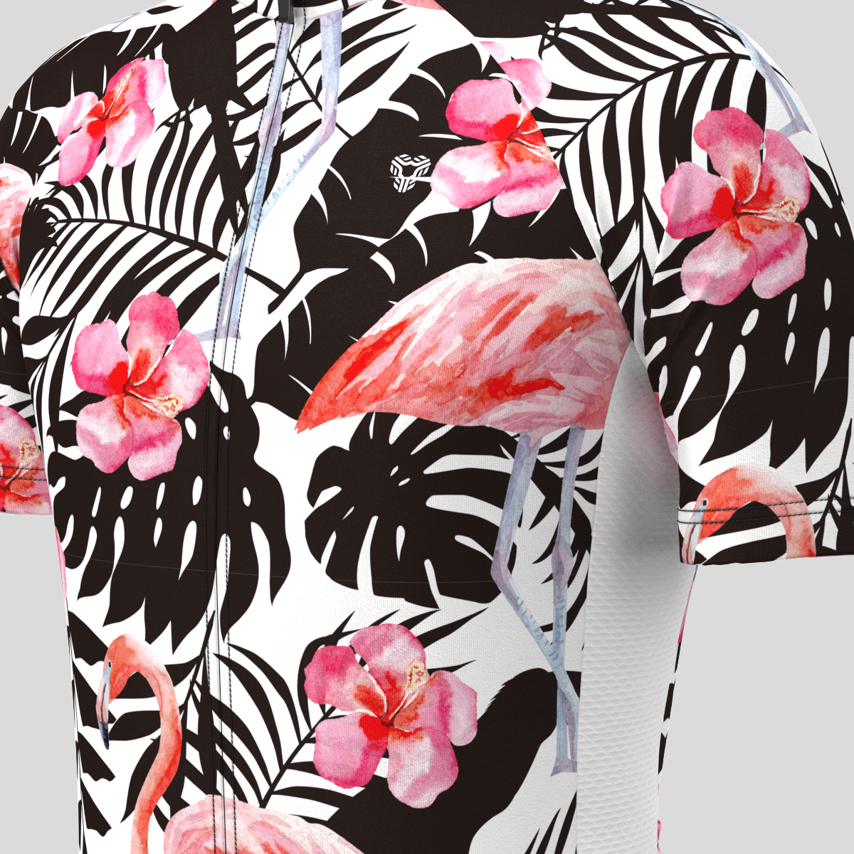 Tropic Plant Pink Flamingo Men's Cycling Jersey | Sanpella.cc