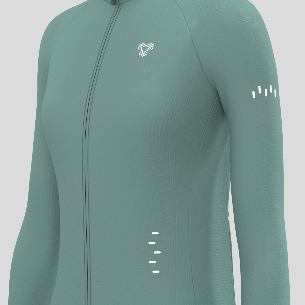 Women's Minimal Solid LS Cycling Jersey - Sage