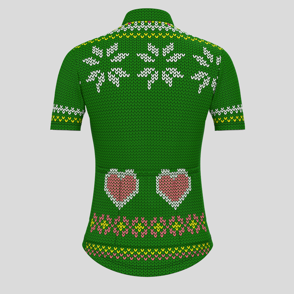 Christmas Sweater Snowflake Heart Women's Cycling Jersey