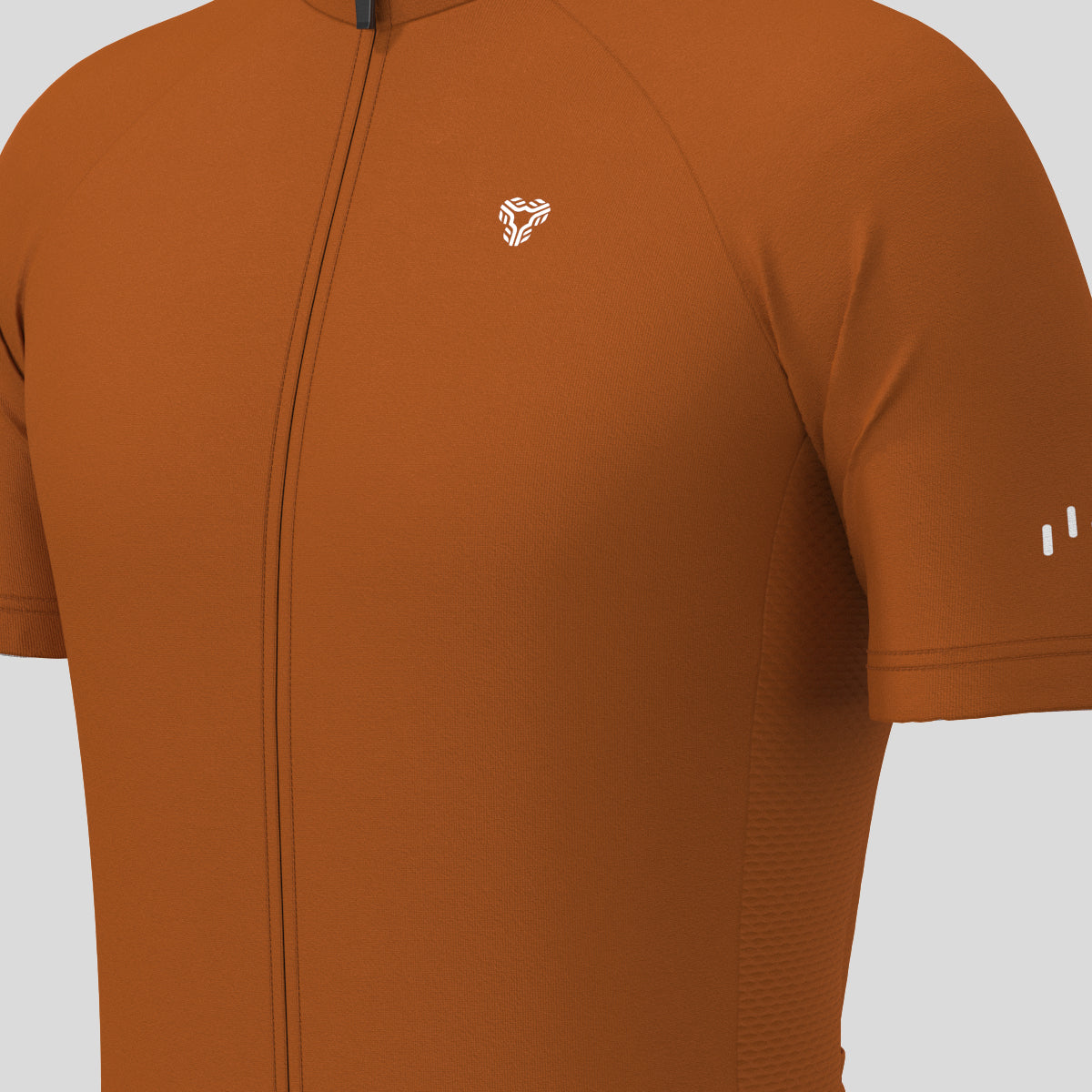 Men's Minimal Solid Cycling Jersey -Caramel