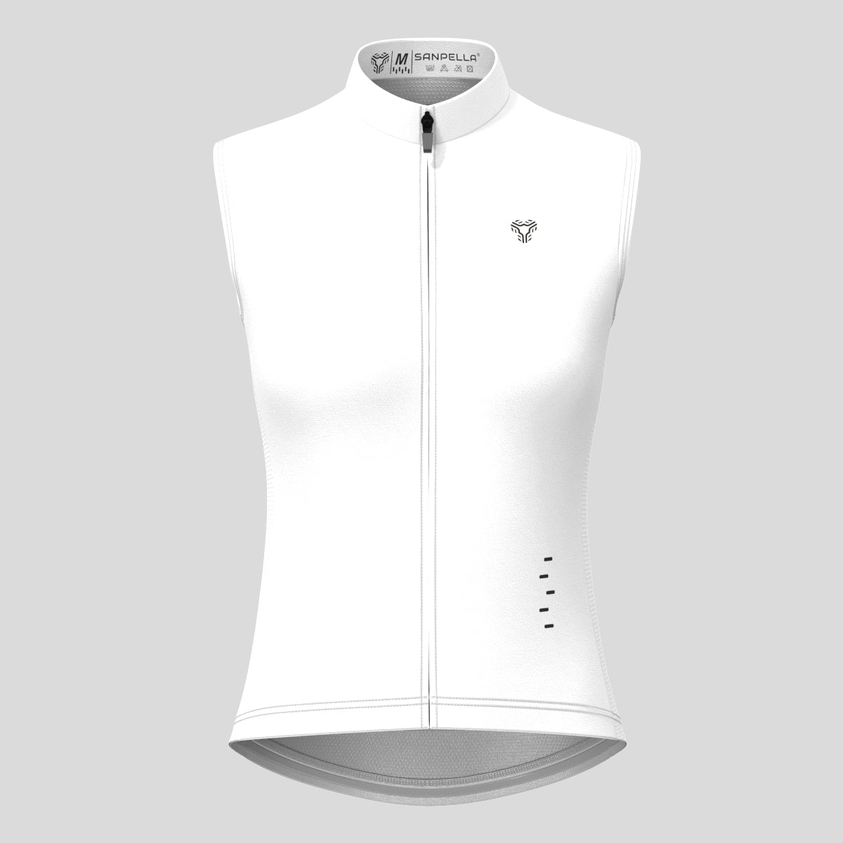 Women's Minimal Solid Sleeveless Cycling Jersey - White