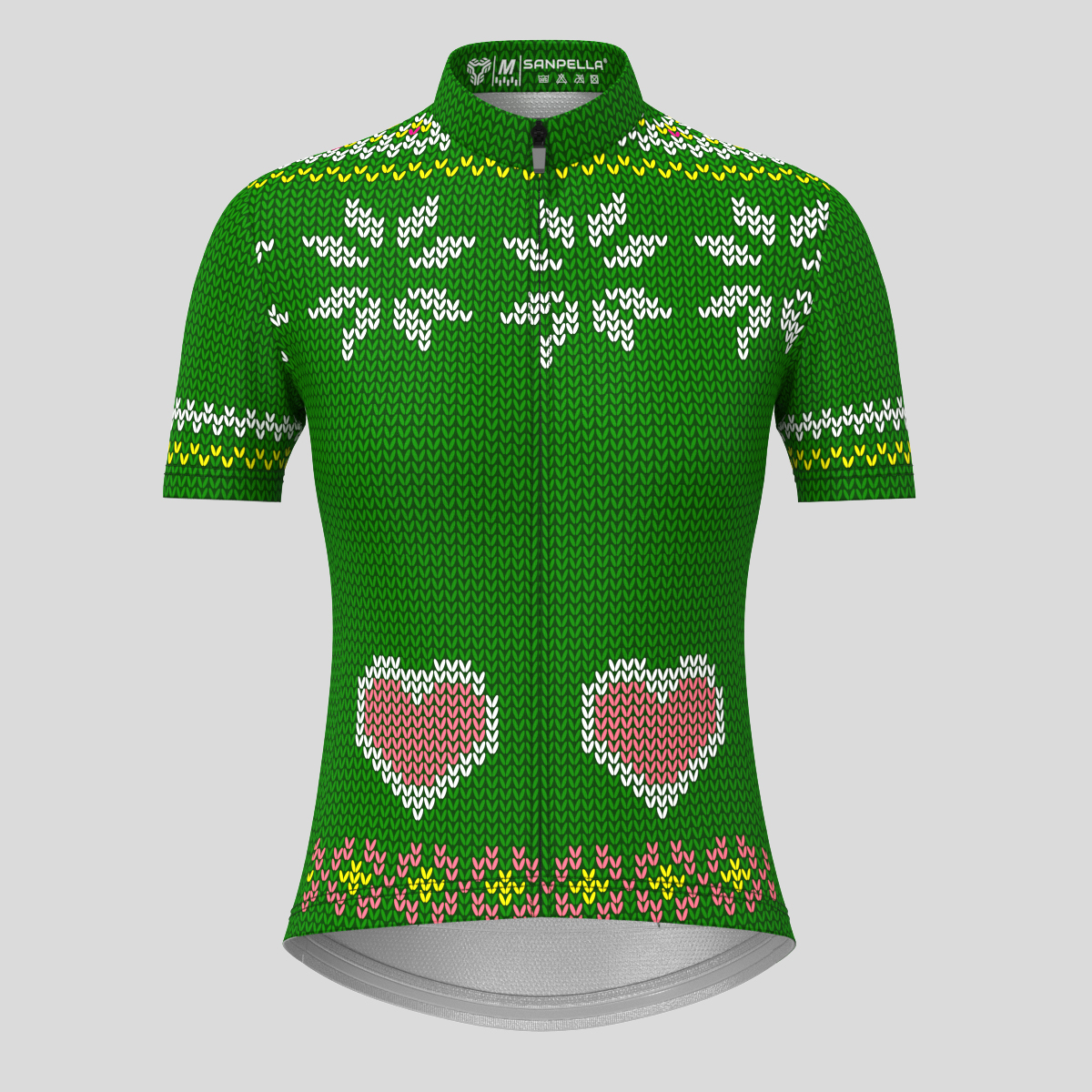 Christmas Sweater Snowflake Heart Women's Cycling Jersey