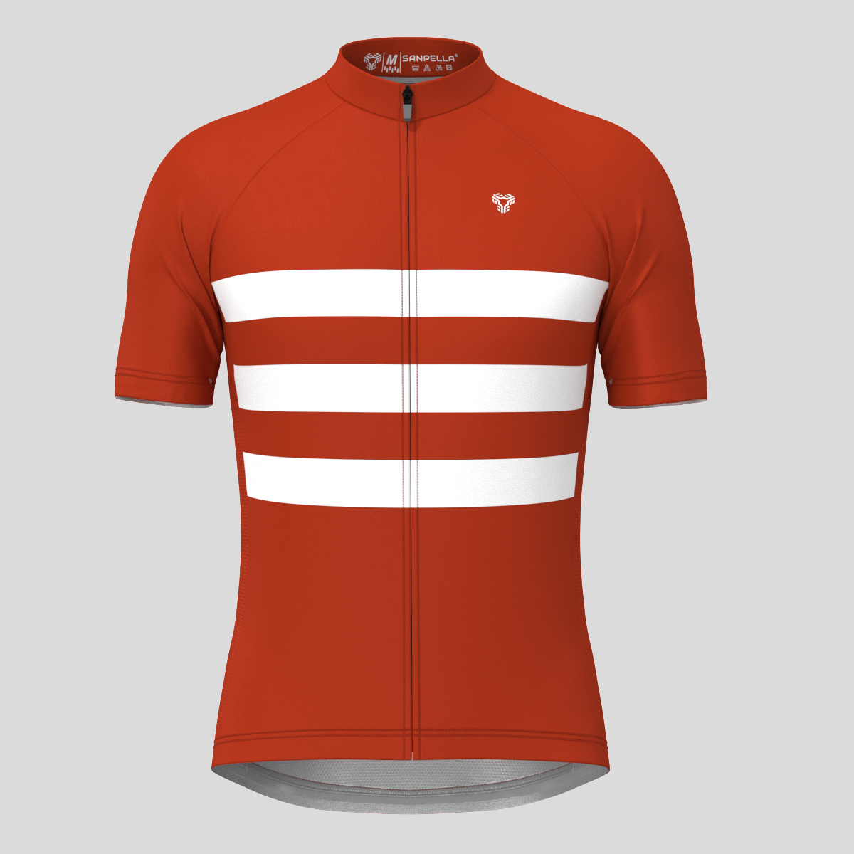 Men's Classic Stripes Cycling Jersey - Brick