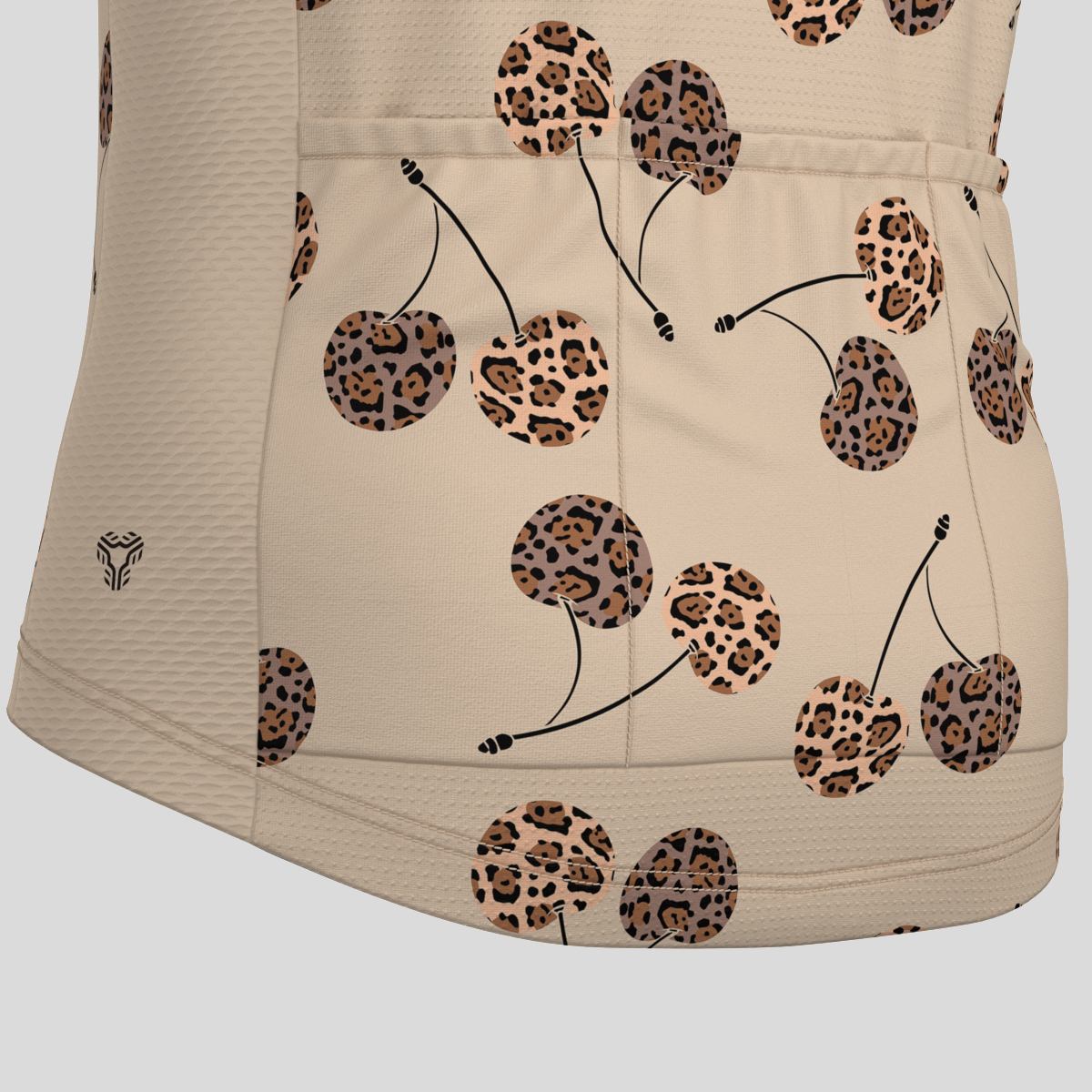 Men's Cherry Leopard Print Cycling Jersey