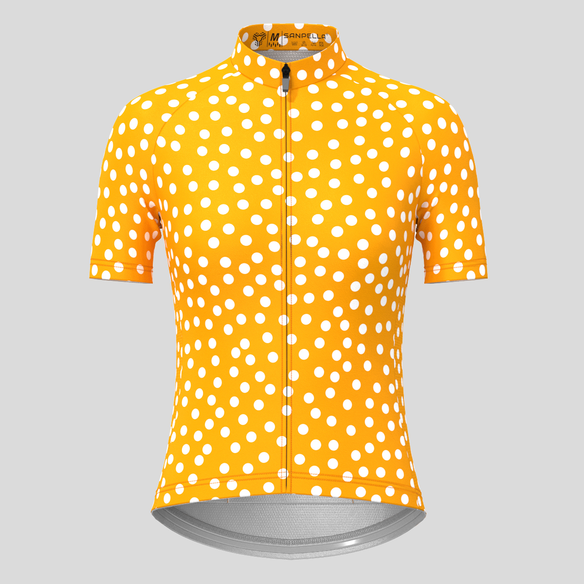Women's Classic Polka Dot Cycling Jersey - Orange