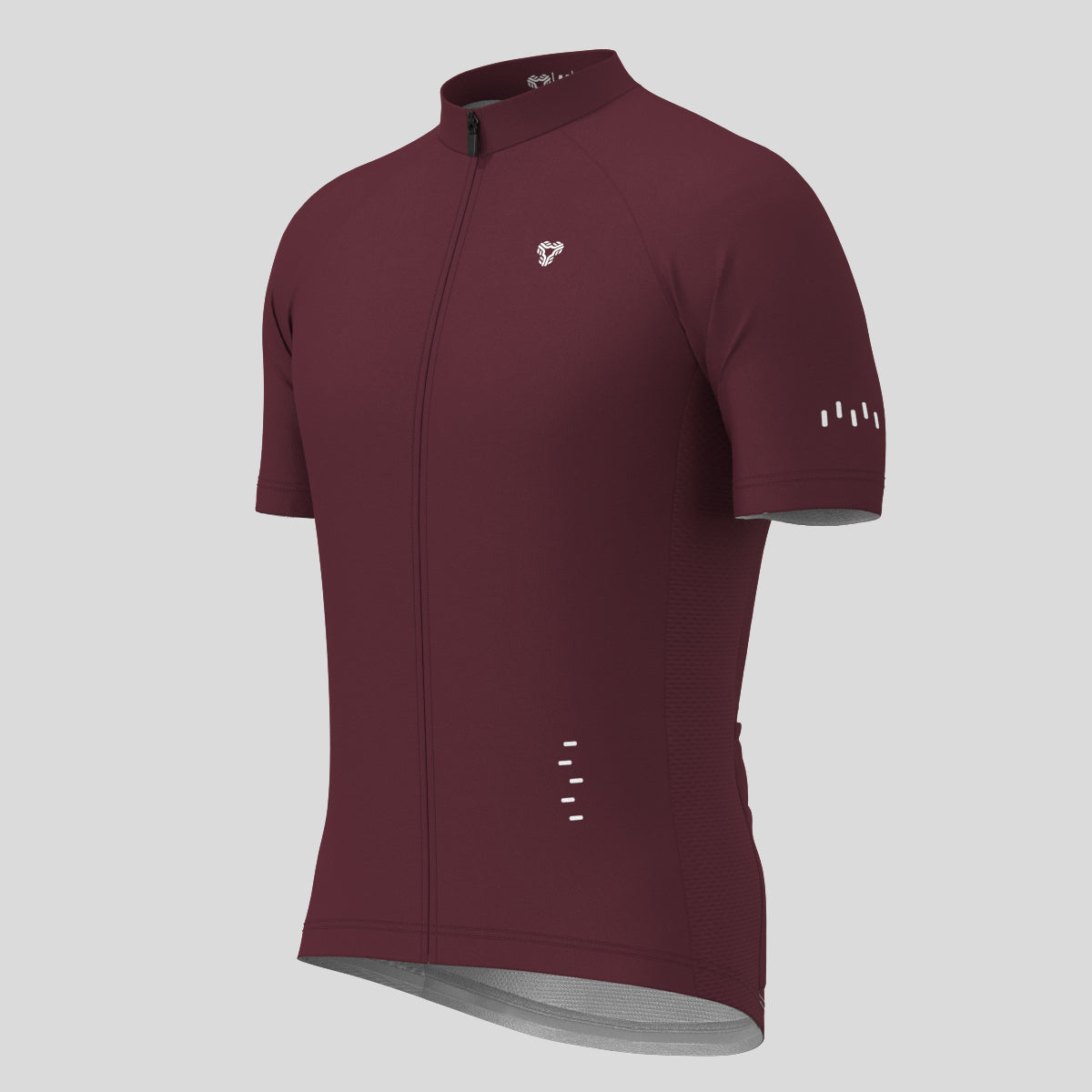 Men's Minimal Solid Cycling Jersey -Plum