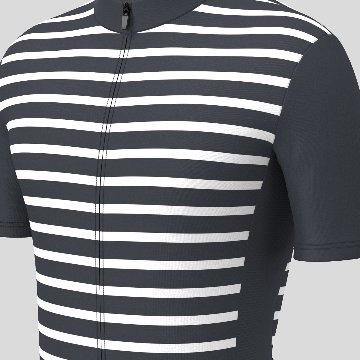 Minimal Stripes Men's Cycling Jersey - Graphite