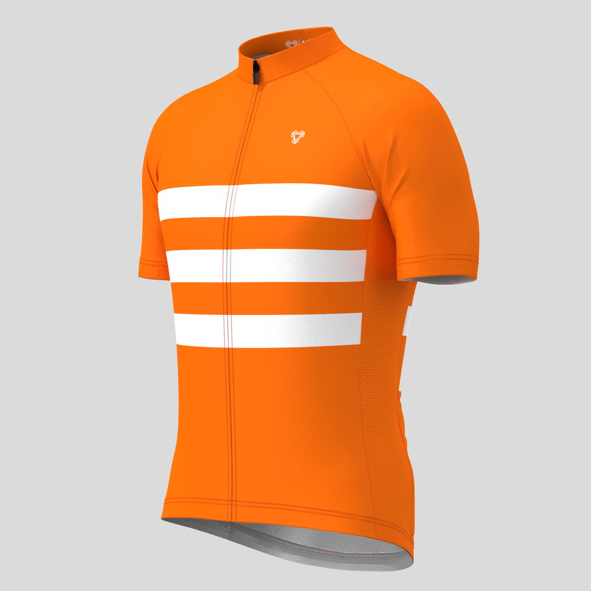 Men's Classic Stripes Cycling Jersey - Orange