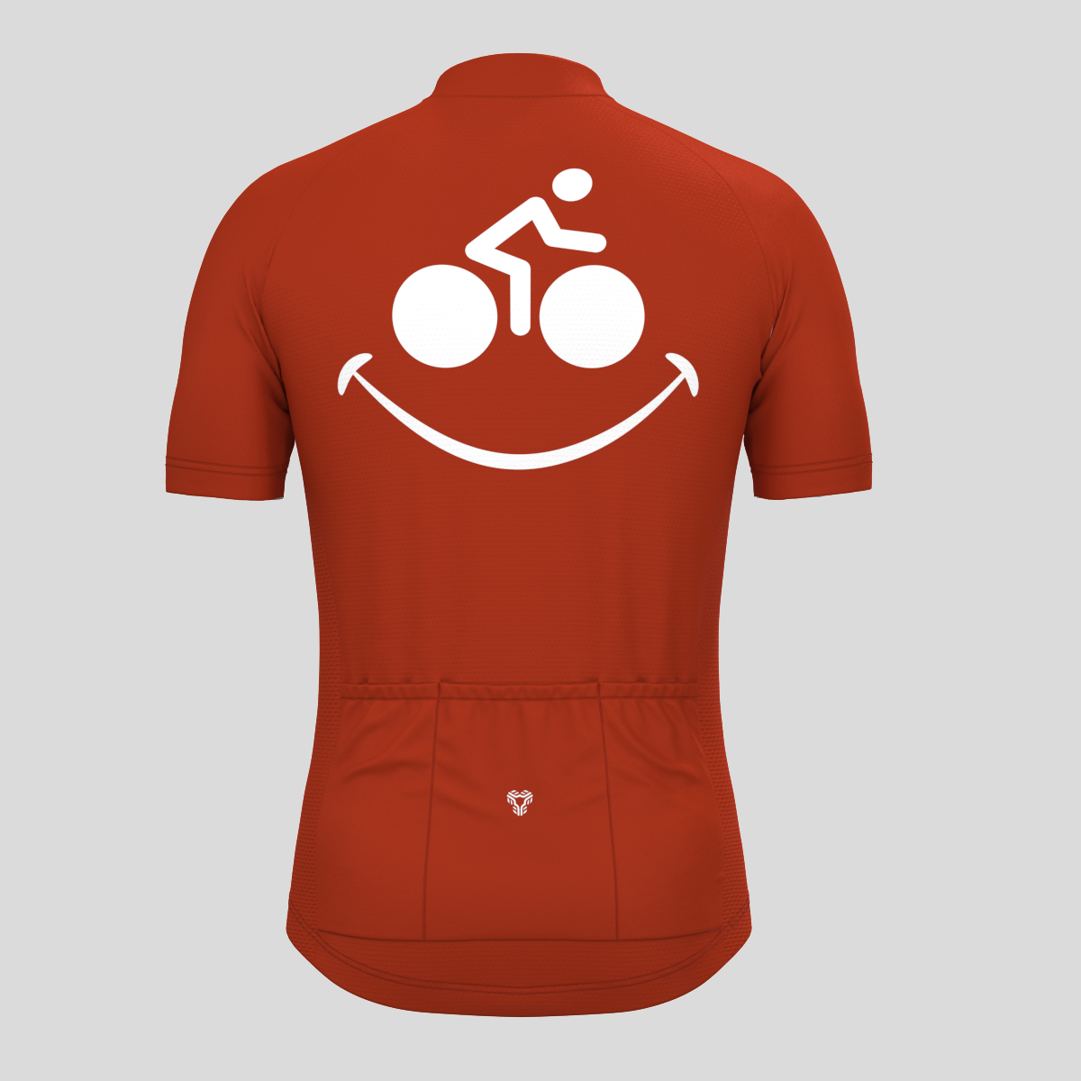 Men's Bike Smile Cycling Jersey - Brick
