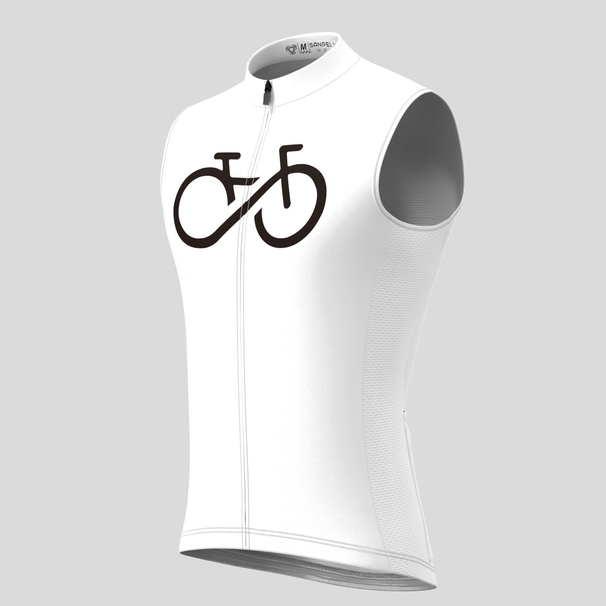Men's Bike Forever Sleeveless Cycling Jersey - White