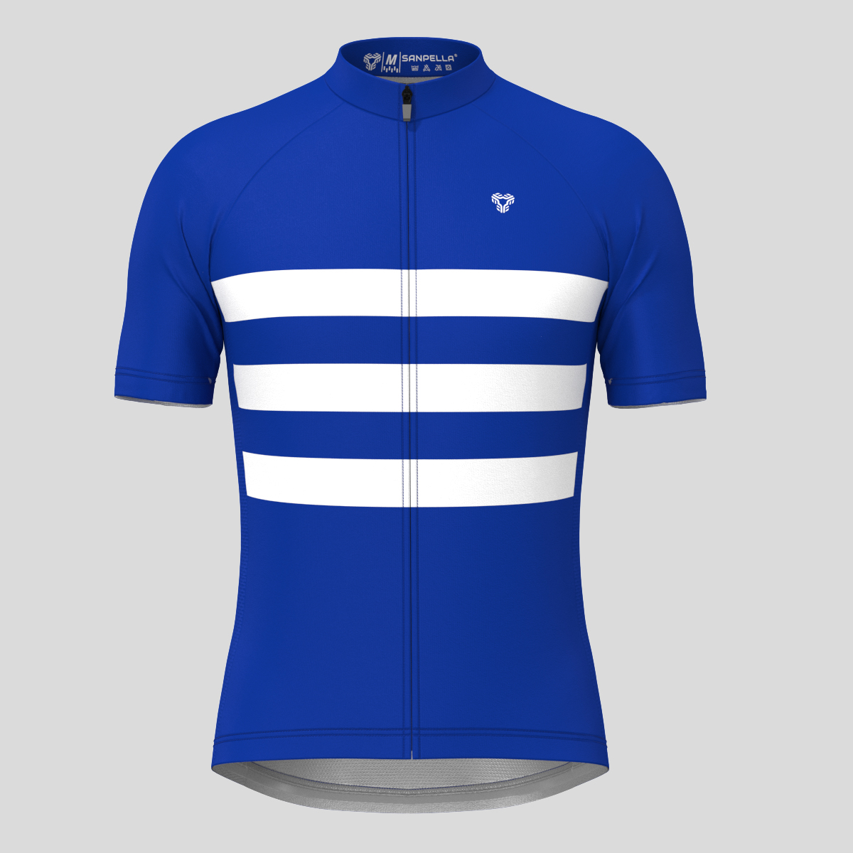 Men's Classic Stripes Cycling Jersey - Racing Blue