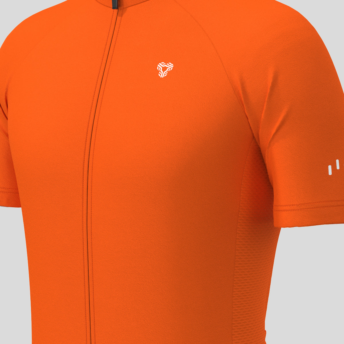 Men's Minimal Solid Cycling Jersey - Tangerine