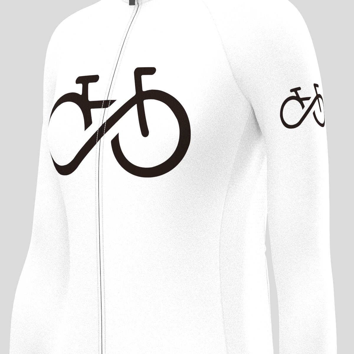 Bike Forever Women's LS Cycling Jersey - White