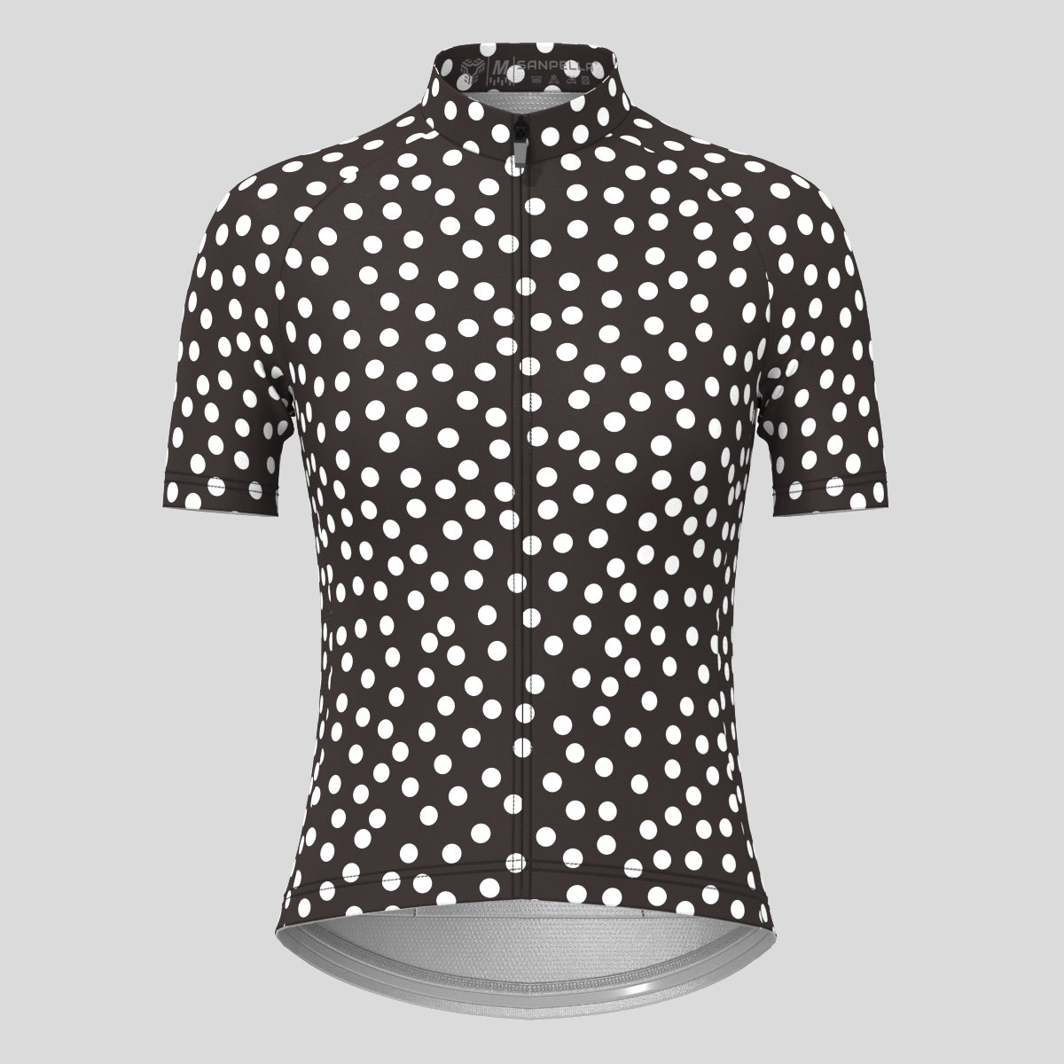 Women's Classic Polka Dots Cycling Jersey - Black