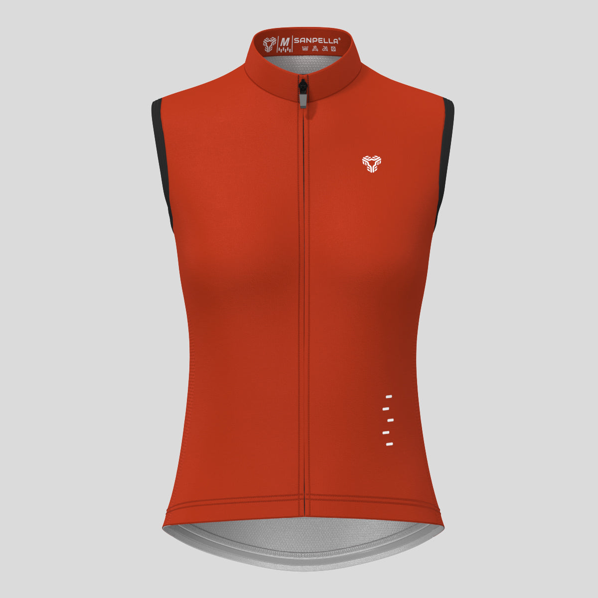Women's Minimal Solid Sleeveless Cycling Jersey - Brick