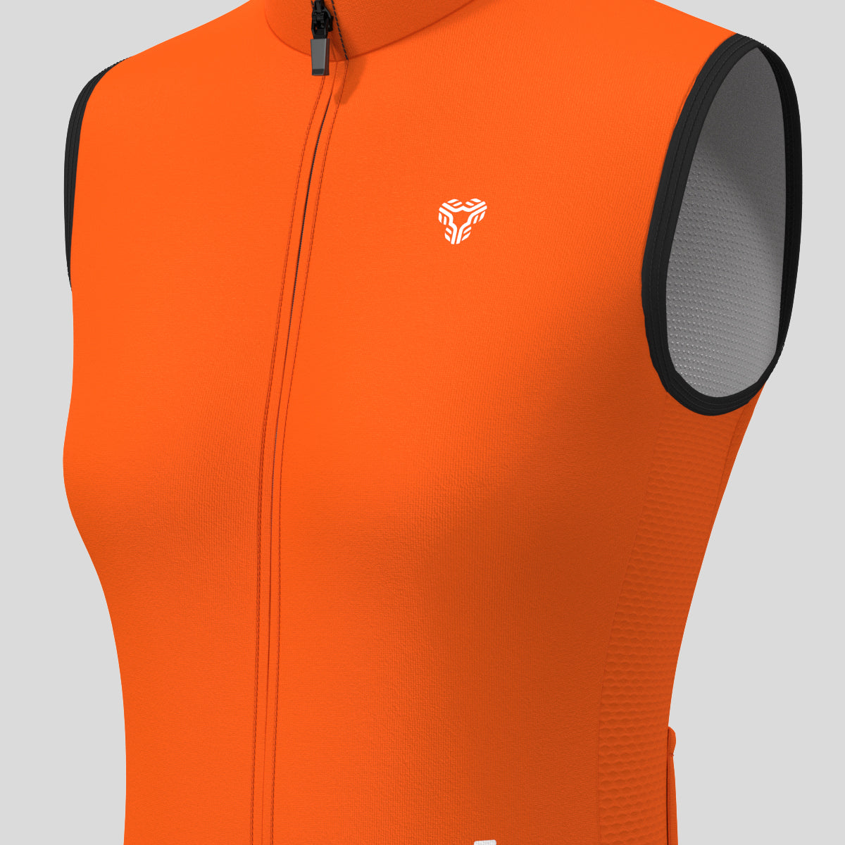 Women's Minimal Solid Sleeveless Cycling Jersey - Tangerine