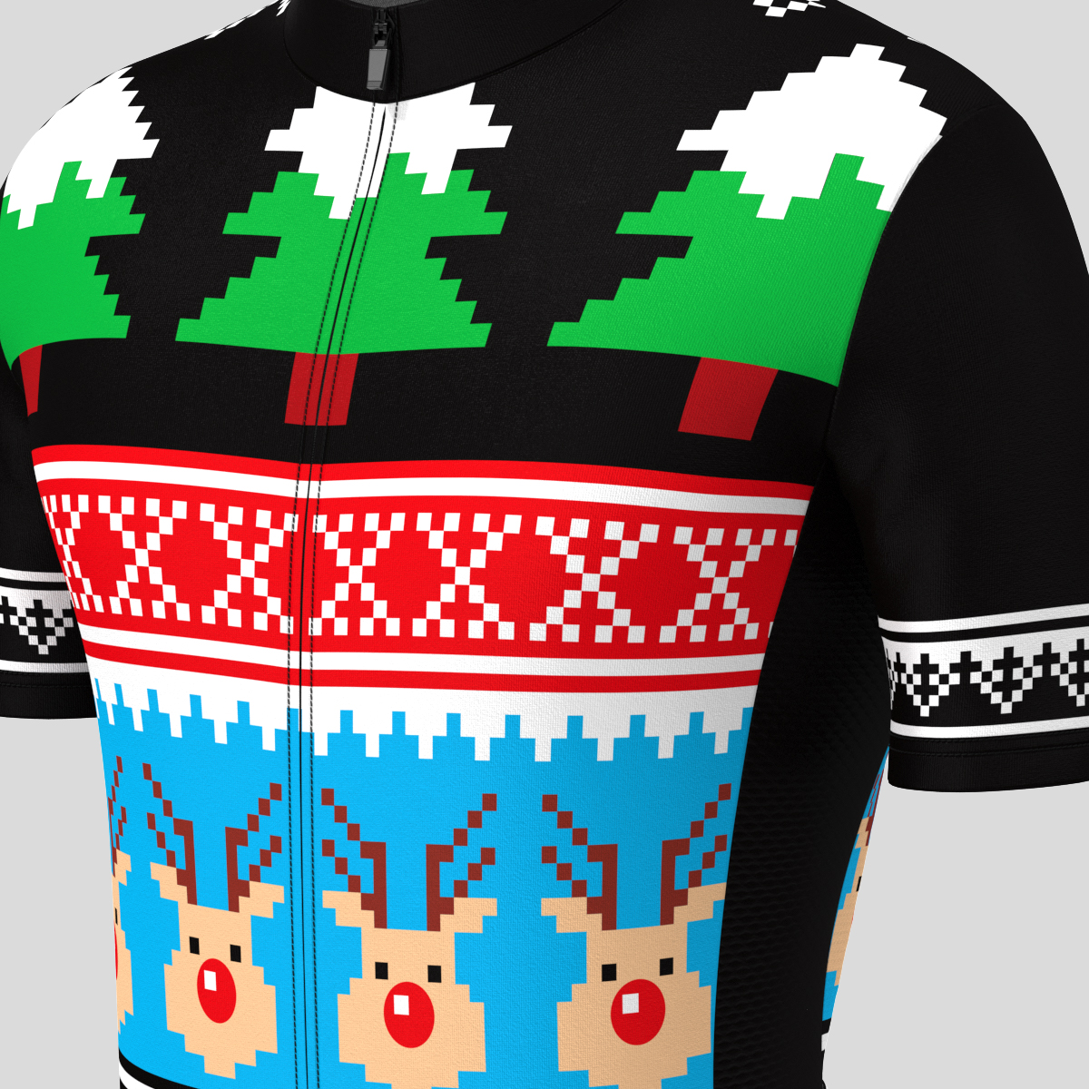 Ugly Sweater Beer Reindeer Men's Cycling Jersey