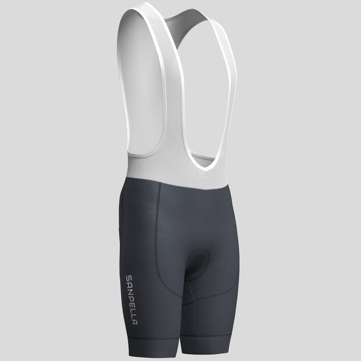 Minimal Solid Men's Bib Shorts - Graphite
