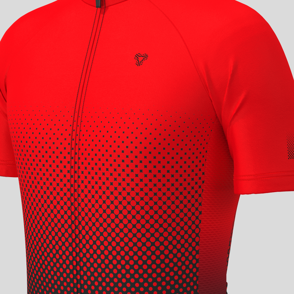 Polka Dot Gradient Men's Cycling Jersey - Red