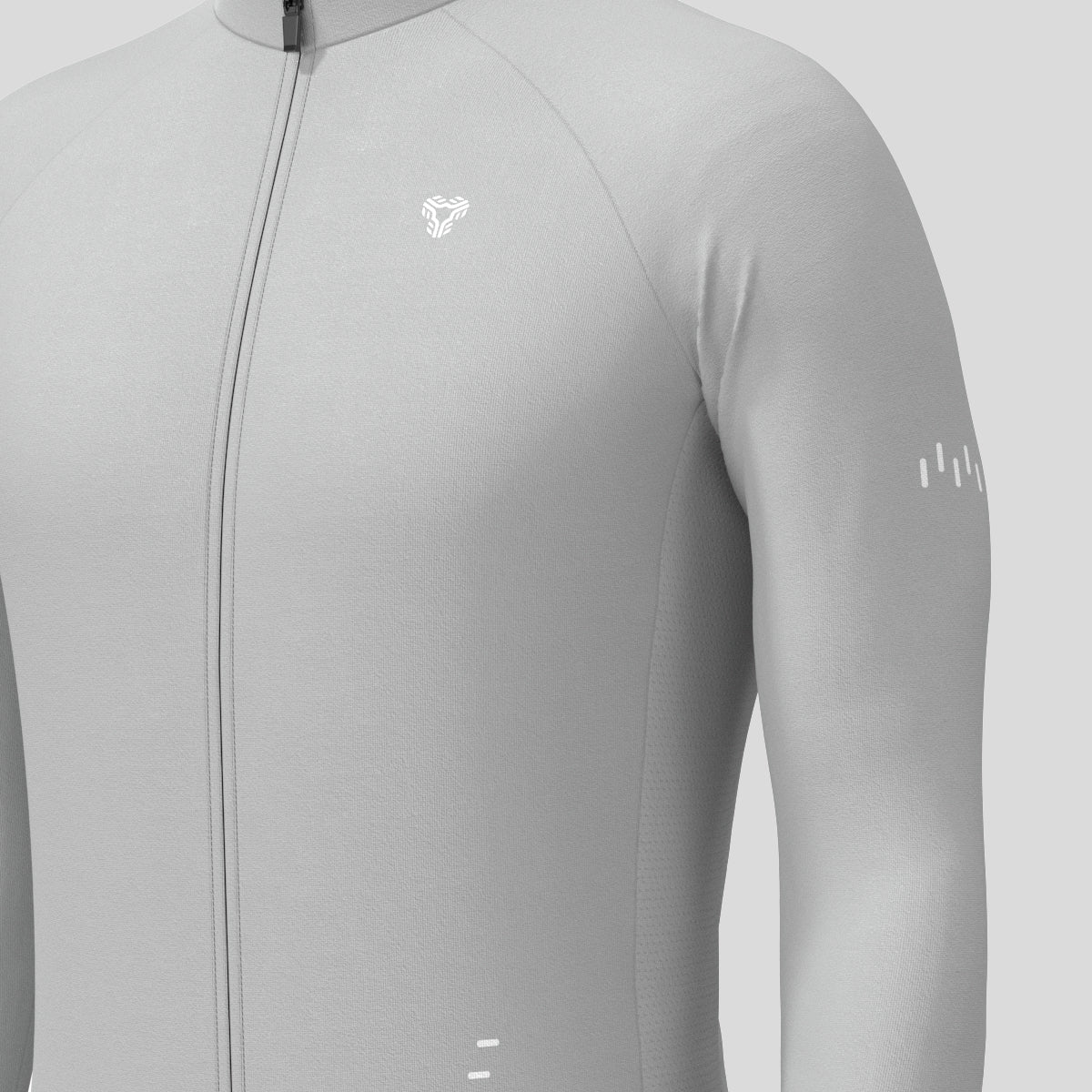 Men's Minimal Solid LS Cycling Jersey - Gray