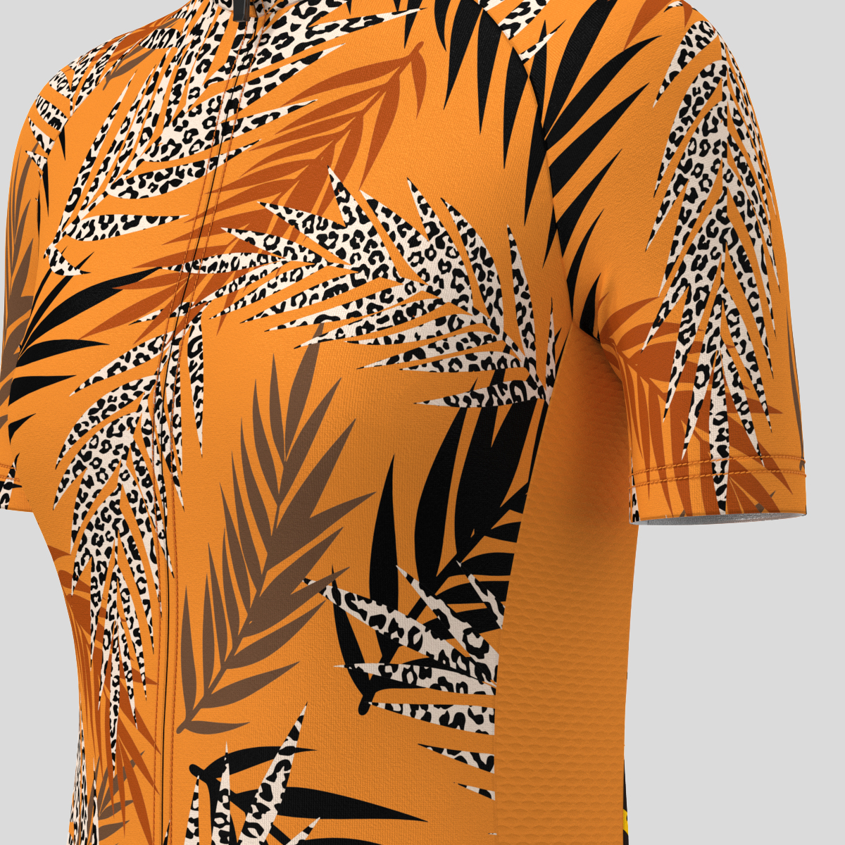 Tropical Exotic Leaves Leopard Women's Cycling Jersey