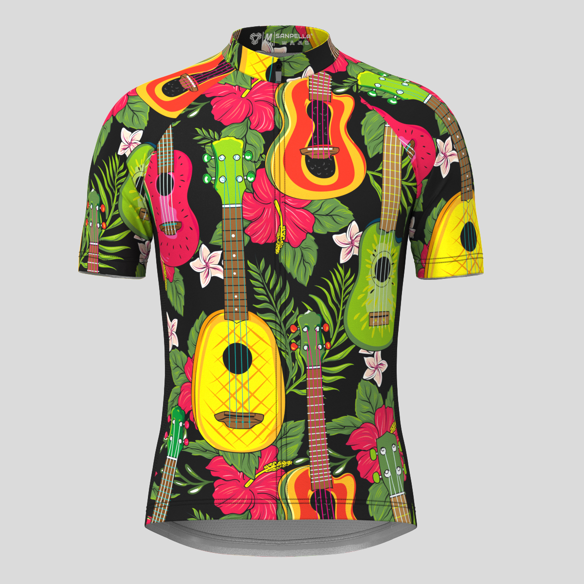 Colorful Hawaiian Fruity Ukulele Men's Cycling Jersey