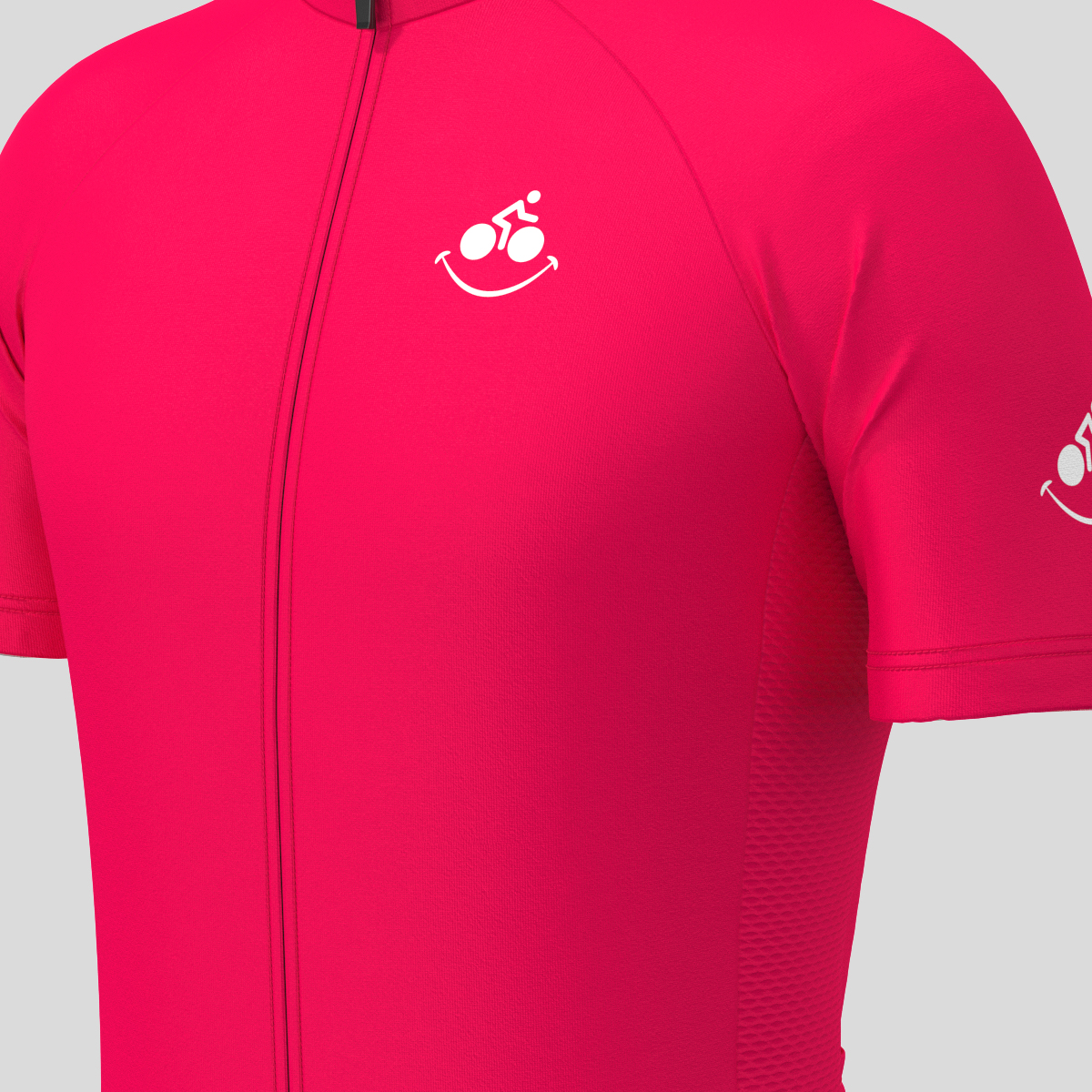 Men's Bike Smile Cycling Jersey - Jester Red